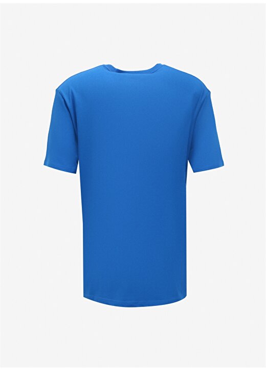 Just Cavalli Bisiklet Yaka Açık Mavi Erkek T-Shirt 75OAHG01 2