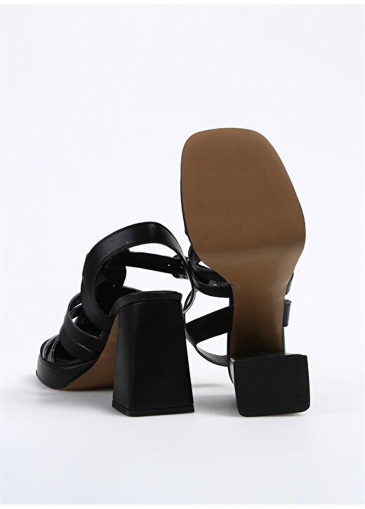 Fabrika Siyah Kadın Topuklu Sandalet LENA 4