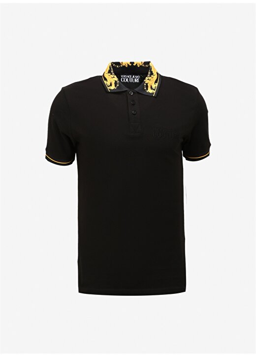 Versace Jeans Couture Siyah Erkek Polo T-Shirt 75GAGT05CJ01T899 1