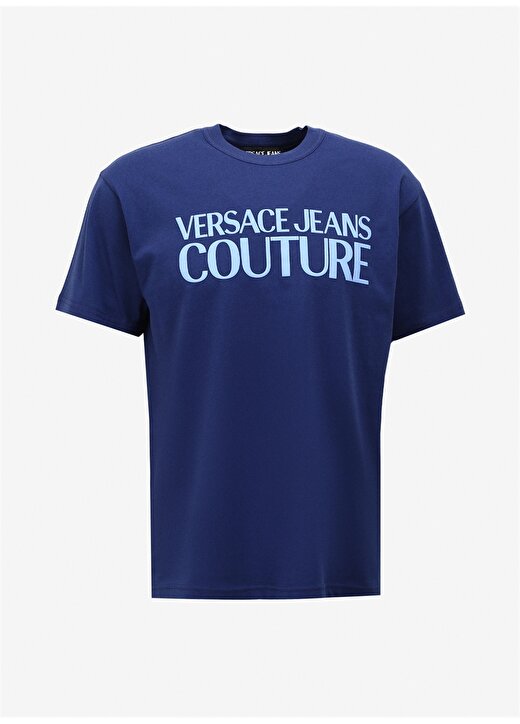 Versace Jeans Couture Bisiklet Yaka Lacivert Erkek T-Shirt 75GAHT03CJ00T238 1
