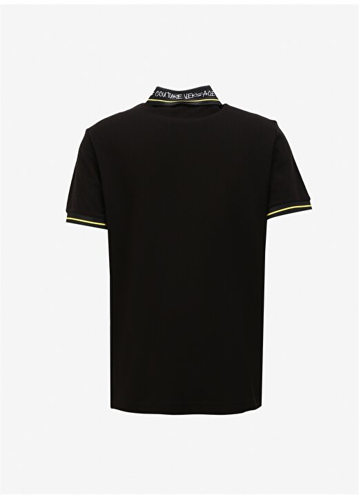 Versace Jeans Couture Siyah Erkek Polo T-Shirt 75GAGT13CJ01T899 2