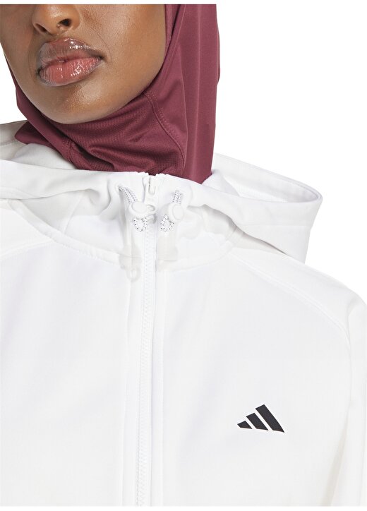 Adidas Siyah - Beyaz Kadın Kapüşon Yaka Zip Ceket IM2688-W GG FULL ZIP HOODY 2