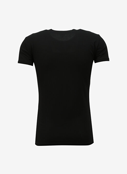 Armani Exchange Bisiklet Yaka Düz Siyah Erkek T-Shirt 956005 7320 NERO/NERO 2