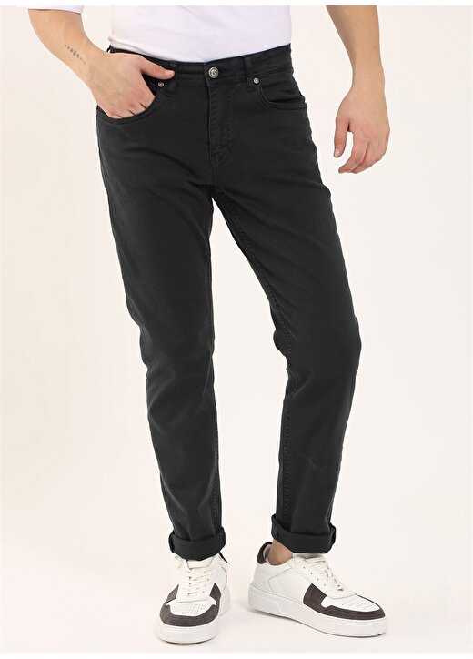 Dufy Standart Bel Normal Paça Slim Fit Antrasit Erkek Pantolon DU1234163003 4