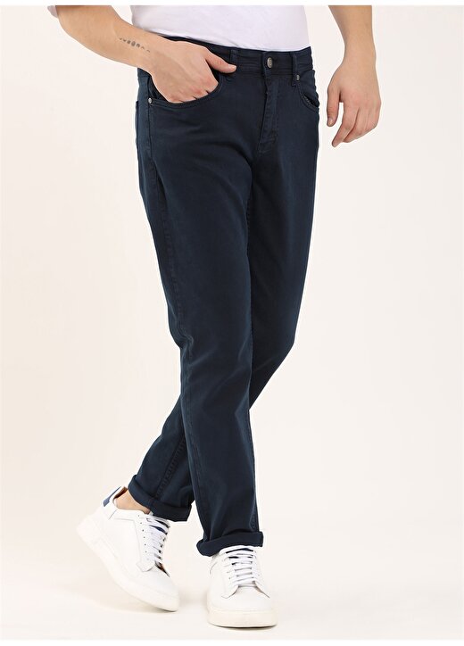 Dufy Standart Bel Normal Paça Slim Fit Lacivert Erkek Pantolon DU1234163003 2