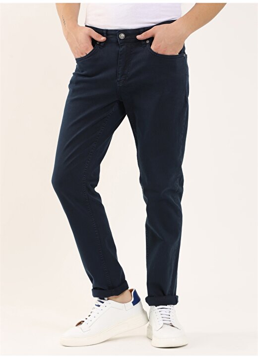 Dufy Standart Bel Normal Paça Slim Fit Lacivert Erkek Pantolon DU1234163003 3