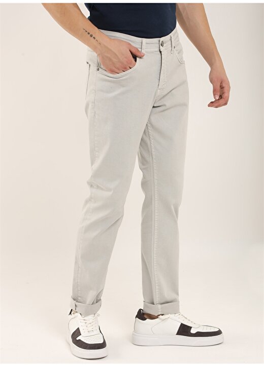 Dufy Standart Bel Normal Paça Slim Fit Taş Erkek Pantolon DU1234163003 3