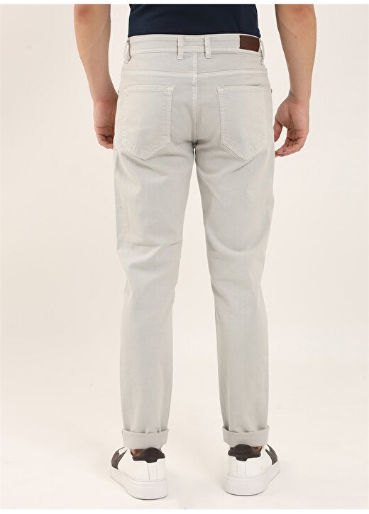 Dufy Standart Bel Normal Paça Slim Fit Taş Erkek Pantolon DU1234163003 4