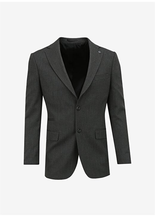 Dufy Standart Bel Slim Fit Antrasit Erkek Takım Elbise DU1234204002 2
