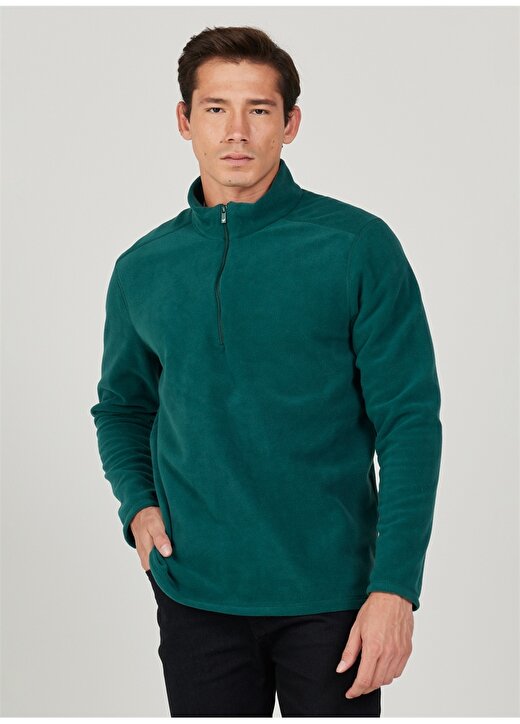 Altınyıldız Classics Yeşil Erkek Polar Sweatshirt 4A5221100016 1