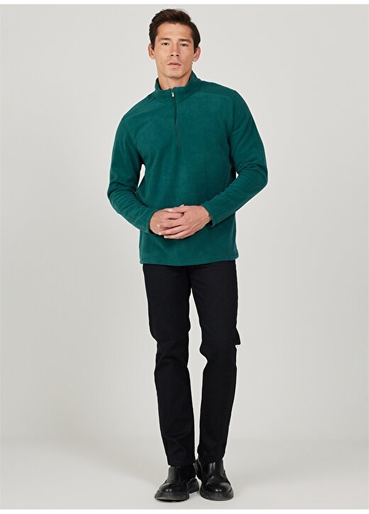 Altınyıldız Classics Yeşil Erkek Polar Sweatshirt 4A5221100016 2