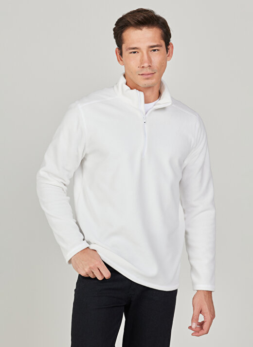 Altınyıldız Classics Beyaz Erkek Polar Sweatshirt 4A5221100016 1