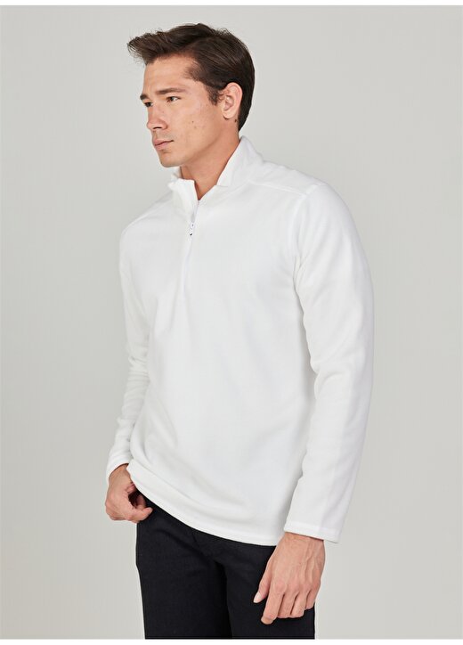 Altınyıldız Classics Beyaz Erkek Polar Sweatshirt 4A5221100016 3