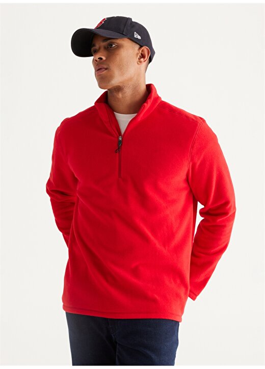 Altınyıldız Classics Kırmızı Erkek Polar Sweatshirt 4A5221100016 1