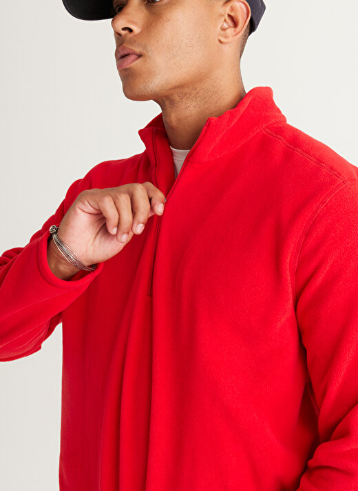 Altınyıldız Classics Kırmızı Erkek Polar Sweatshirt 4A5221100016 4