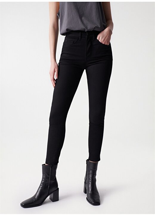Salsa Jeans Siyah Kadın Yüksek Bel Skinny Fit Denim Pantolon 21001300 2