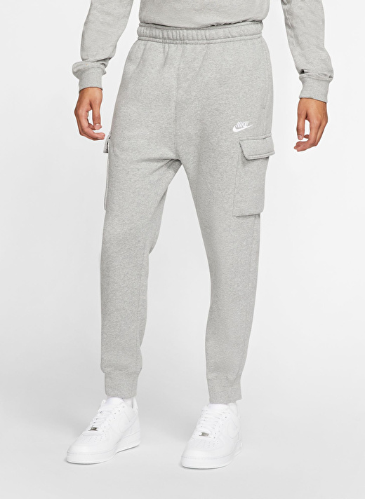 Nike Gri Erkek Uzun Eşofman Altı CD3129-063-M NSW CLUB PANT CARGO BB   1