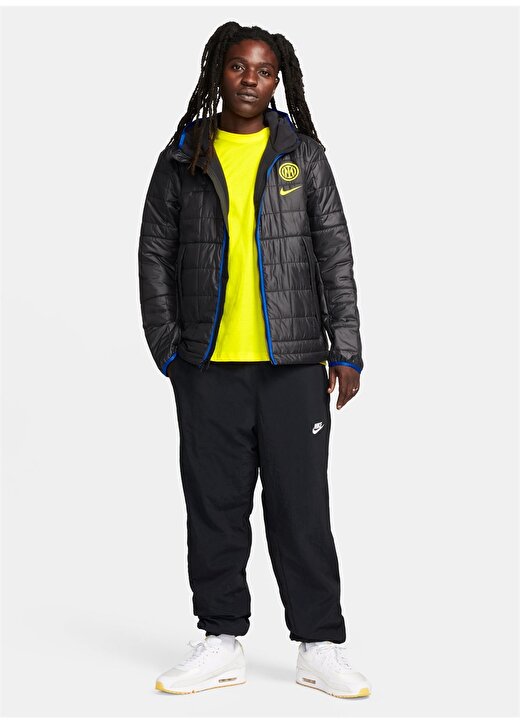 Nike Siyah Erkek Kapüşon Yaka Mont DV4820-010-INTER MNSW SYNFILJKT FLC 1