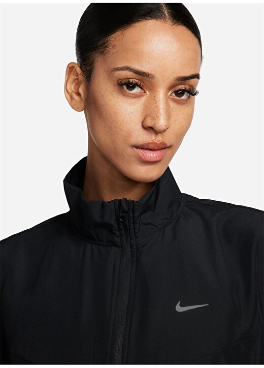 Nike Siyah Kadın Dik Yaka Rüzgarlık FB4694-010-W NK DF SWOOSH HBR JKT 3