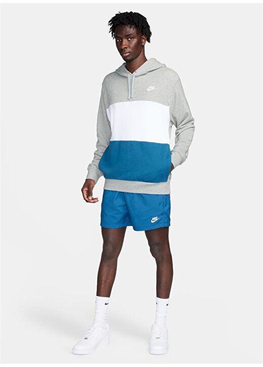 Nike Gri Erkek Kapüşon Yaka Parçalı Sweatshirt FB7415-063-M NK CLUB+ FT CB HOODIE 1