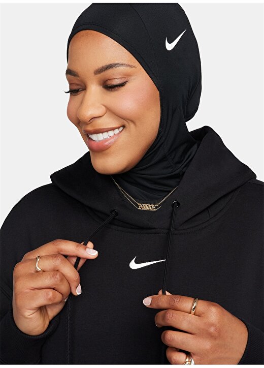 Nike Siyah Kadın Kapüşon Yaka Sweatshirt DQ5860-010-W NSW PHNX FLC OS PO HOO 2