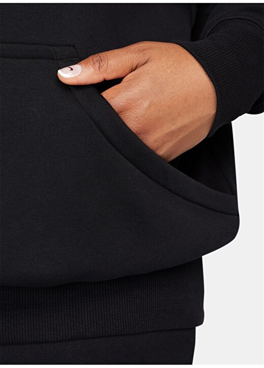 Nike Siyah Kadın Kapüşon Yaka Sweatshirt DQ5860-010-W NSW PHNX FLC OS PO HOO 4