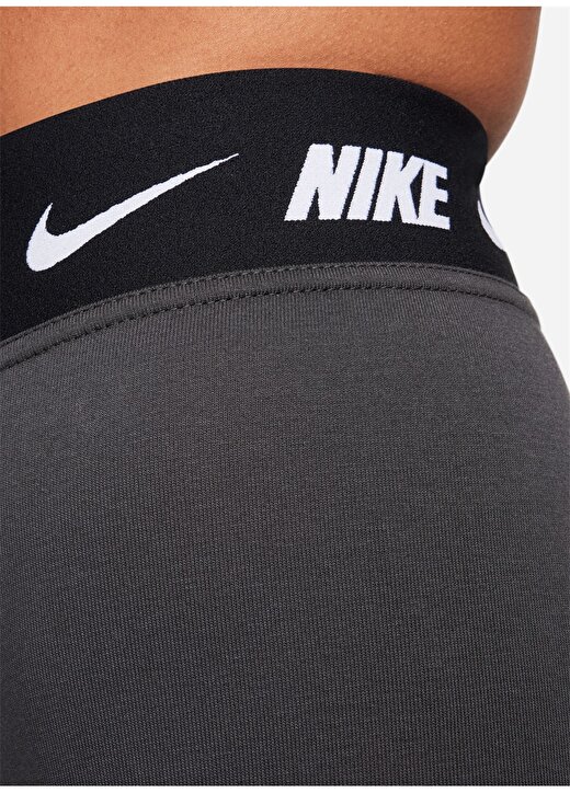 Nike Gri Kadın Uzun Slim Fit Tayt DM4651-060-W NSW CLUB HW LGGNG 3