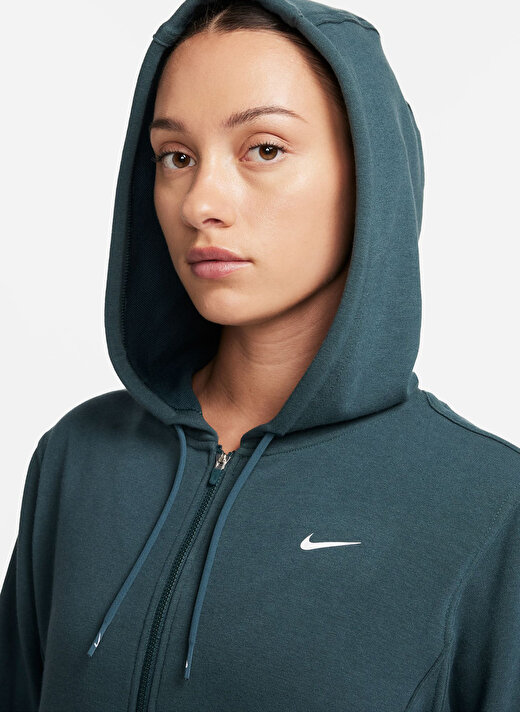 Nike Yeşil Kadın Kapüşon Yaka Zip Ceket FB5198-328-W NK ONE DF FZ HOODIE LB   3