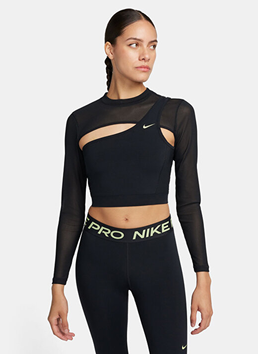 Nike Siyah Kadın Kapüşon Yaka Zip Ceket FB5638-010-W NK ONE TF FZ HOODIE PO  2