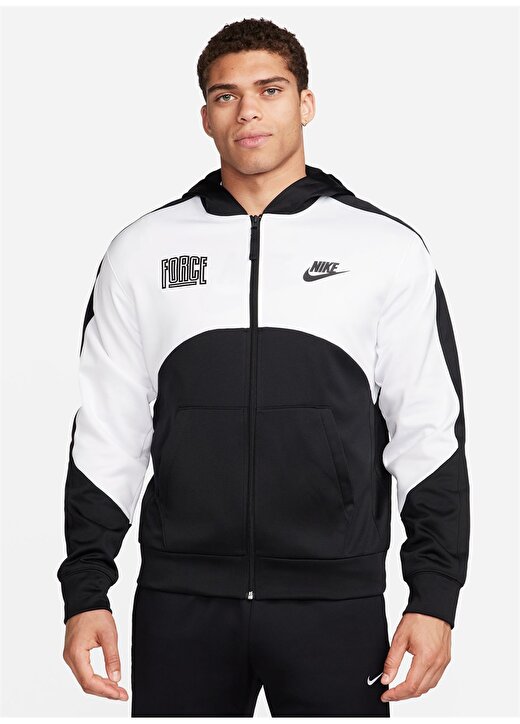 Nike Siyah Erkek Kapüşon Yaka Parçalı Zip Ceket FB6960-010-M NK TF STRTFV FZ HOODIE 2