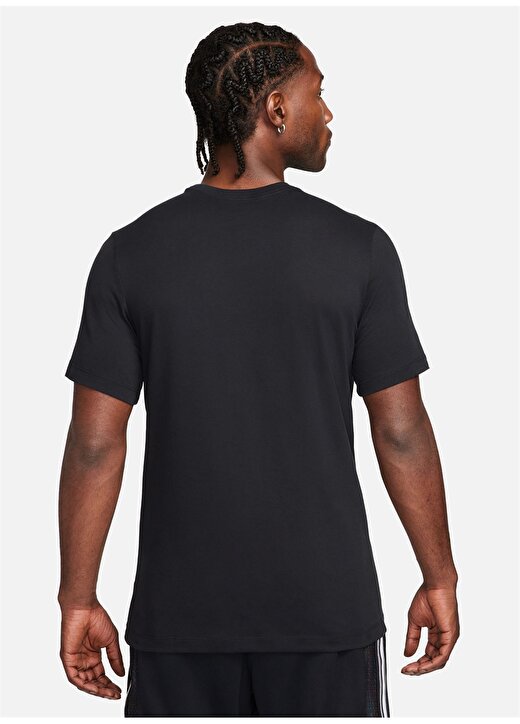 Nike Siyah Erkek Bisiklet Yaka Baskılı T-Shirt FN0813-010-M NK DF TEE JDI P1 4