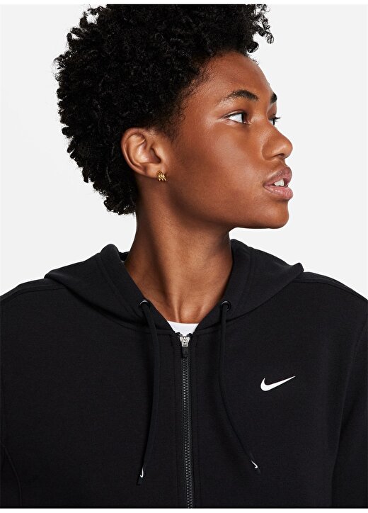 Nike Siyah Kadın Kapüşon Yaka Zip Ceket FB5198-010-W NK ONE DF FZ HOODIE LB 2