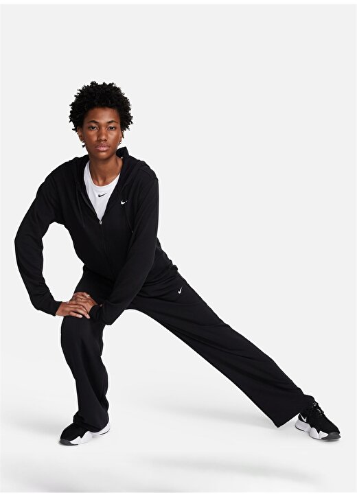 Nike Siyah Kadın Kapüşon Yaka Zip Ceket FB5198-010-W NK ONE DF FZ HOODIE LB 4