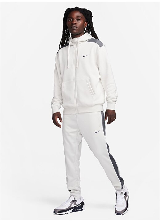 Nike Kırık Beyaz Erkek Kapüşon Yaka Zip Ceket FQ8819-072-M NSW SP FLC FZ HOODIE B 1