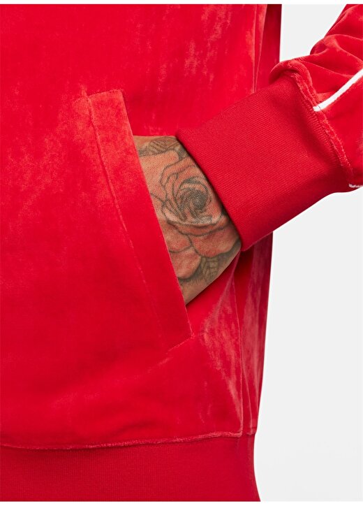 Nike Kırmızı Erkek Kapüşon Yaka Zip Ceket FB8231-657-M NK CLUB VELOUR JKT 4