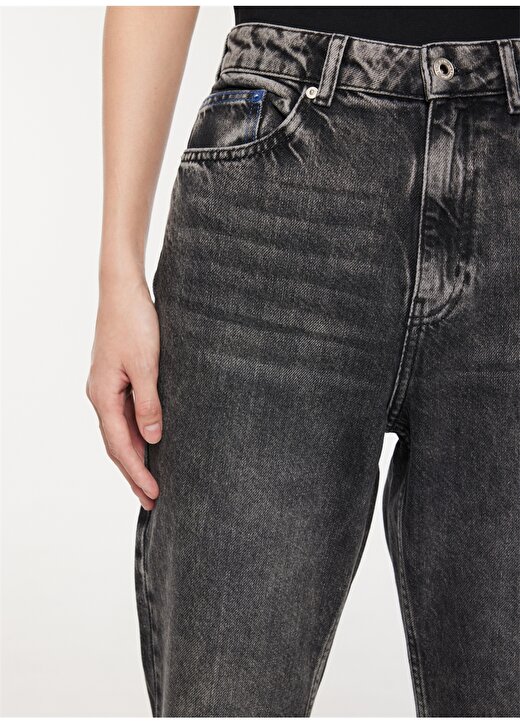 Karl Lagerfeld Jeans Normal Bel Normal Gri Melanj Kadın Pantolon 236J1111 4