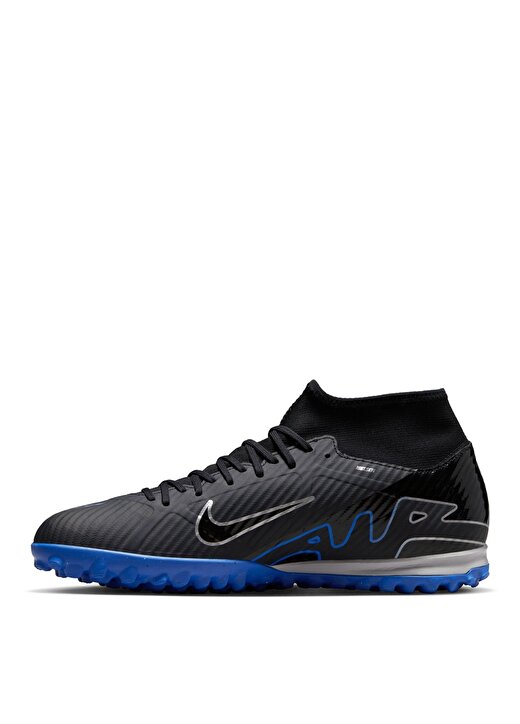 Nike Siyah - Gri - Gümüş Erkek Halı Saha Ayakkabısı DJ5629-040-ZOOM SUPERFLY 9 ACADEMY 2