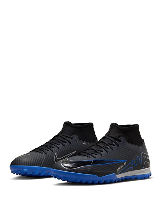 Nike Siyah - Gri - Gümüş Erkek Halı Saha Ayakkabısı DJ5629-040-ZOOM SUPERFLY 9 ACADEMY 3