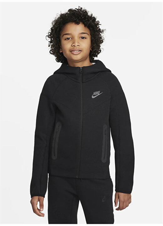 Nike Erkek Çocuk Eşofman Üstü FD3285-010-B NSW TECH FLC FZ 1