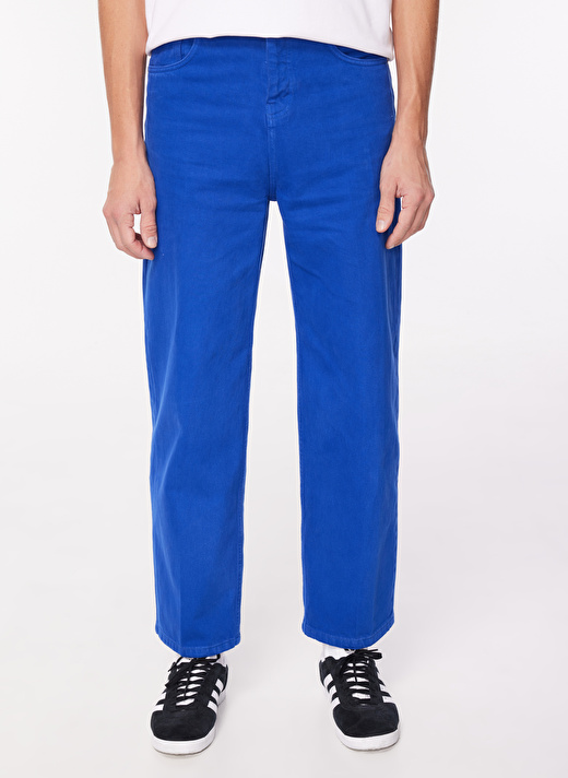 John Richmond Normal Bel Normal Paça Straight Koyu Mavi Erkek Denim Pantolon UMA23067JE 4