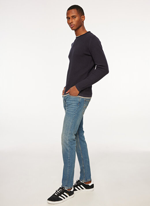 Fred Mello Normal Bel Normal Paça Slim Fit Açık Mavi Erkek Denim Pantolon FM23W28PD 1