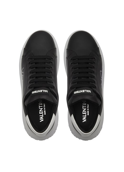 Valentino Siyah - Beyaz Erkek Deri Sneaker 95B2302VIT 4