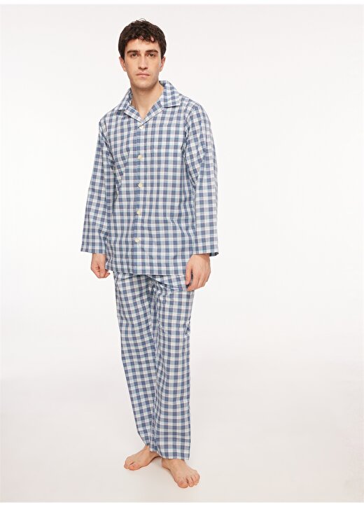 The Don Mavi - Beyaz Erkek Pijama Takımı TDNPJM001082 2