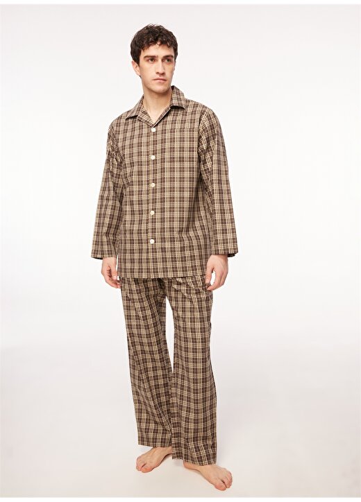 The Don Kahve - Haki Erkek Pijama Takımı TDNPJM001086 1