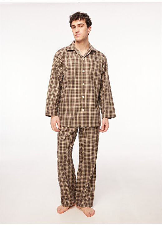 The Don Kahve - Haki Erkek Pijama Takımı TDNPJM001086 4