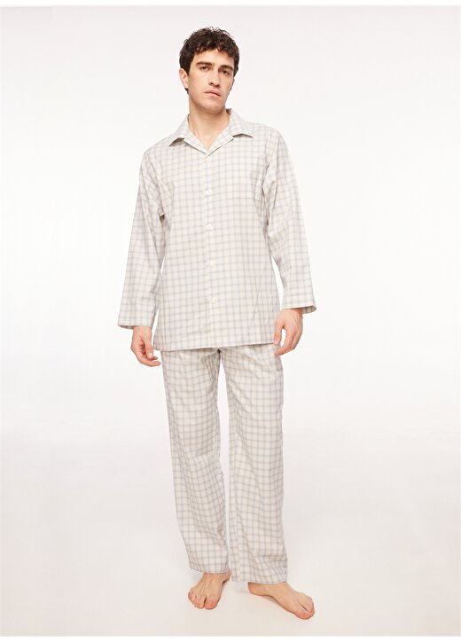 The Don Mavi - Beyaz Erkek Pijama Takımı TDNPJM001096 1