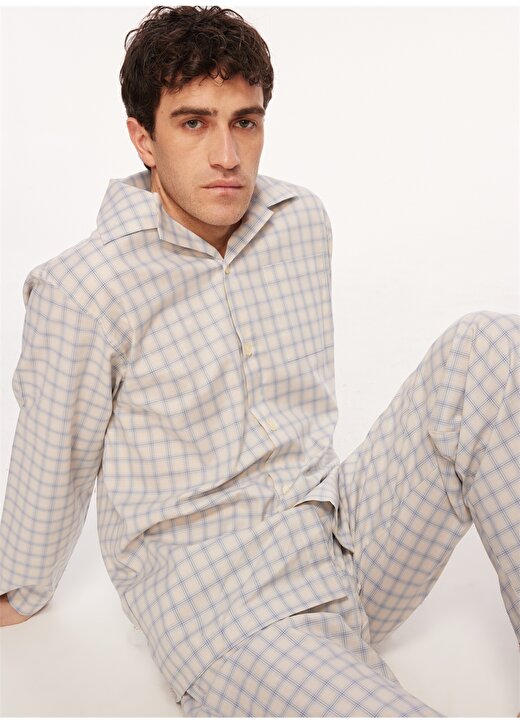 The Don Mavi - Beyaz Erkek Pijama Takımı TDNPJM001096 2