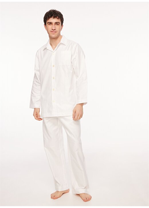 The Don Beyaz Erkek Pijama Takımı TDNPJM001102 2