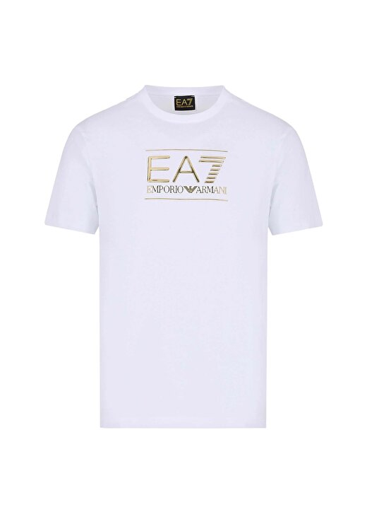 EA7 Bisiklet Yaka Beyaz Erkek T-Shirt 6RPT19PJM9Z1100 2