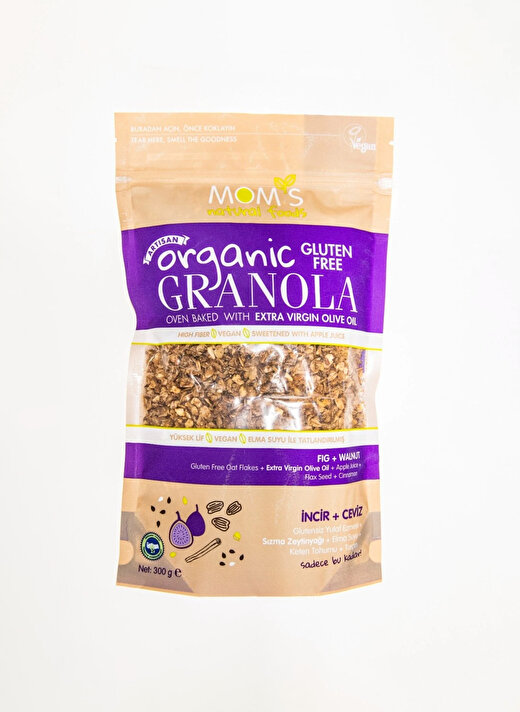 Mom's Natural Foods Organic Gluten-free Fig & Walnut Granola 300g 1